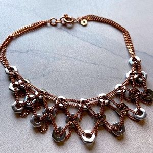 Marc by Marc Jacobs Bolts Bib Necklace Rose Gold